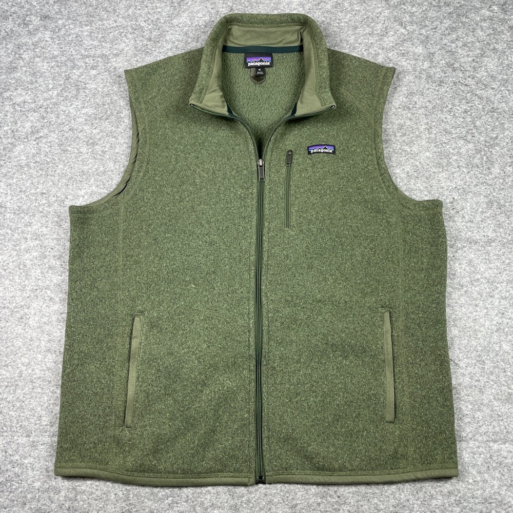 Patagonia Better Sweater Vest Mens XL Green Full Zip Fleece Outdoor Hiking 25881